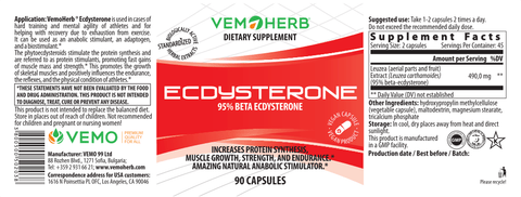 VEMOHERB Ecdysterone 90 Caps.