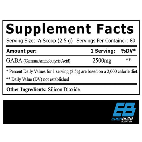 Everbuild Pure GABA 2500 mg 80 servis (Toz form)