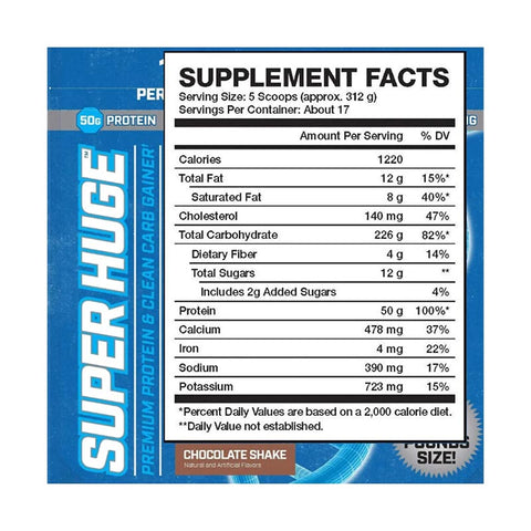 Evogen Powder Super Huge Protein Mass Gainer, Pack 5.44 kg - Çikolata - Supplementhane