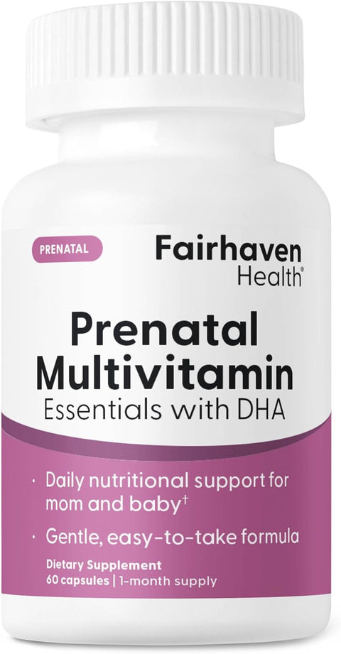 Fairhaven Health Prenatal Women Multivitamin DHA Vitamin Choline Myo-Inositol Citrus Moms &amp; Maternity 60 Caps
