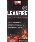 Force Factor LeanFire Fast Acting Weight Loss Formula 30 Vegetable