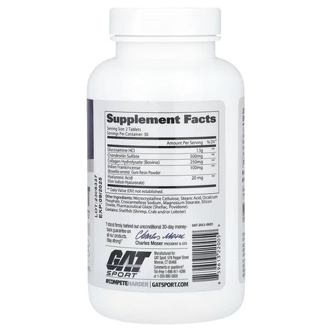 Gat Joint Support, Essentials (Glukozamin+Msm+Boswellia+Bovine Collagen , 60 Tablet