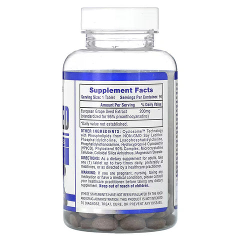HiTech Pharmaceuticals, Grape Seed, (Üzüm çekirdeği ekstrat) 200 mg, 90 Tablet