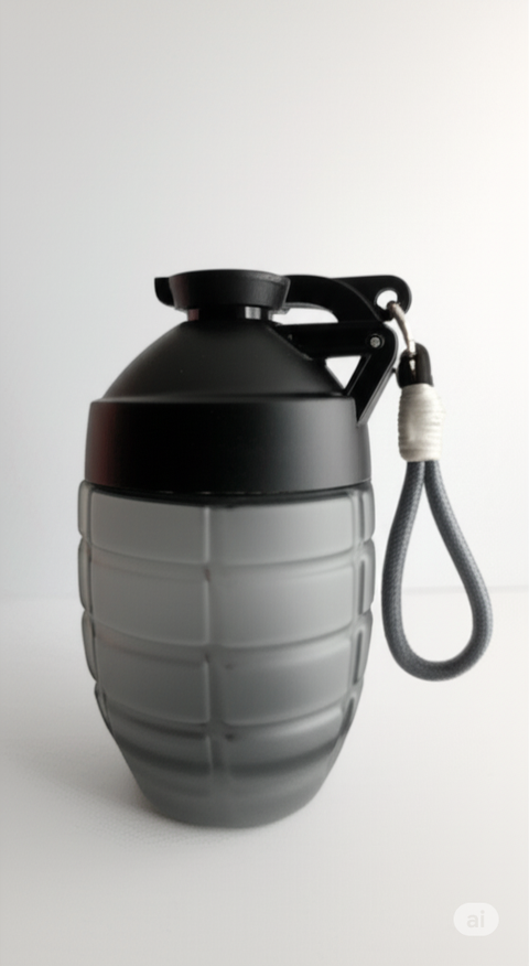Gri Fitnes Shaker Bomba