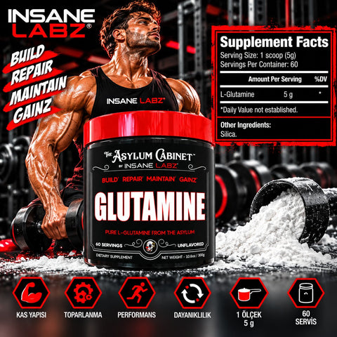 Insane Labz Glutamine Recevory Support 60 Servings