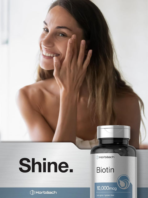 Horbäach Biotin Hair Skin Beauty 10000mcg Women & Men 180 Fast Dissolve Tablet