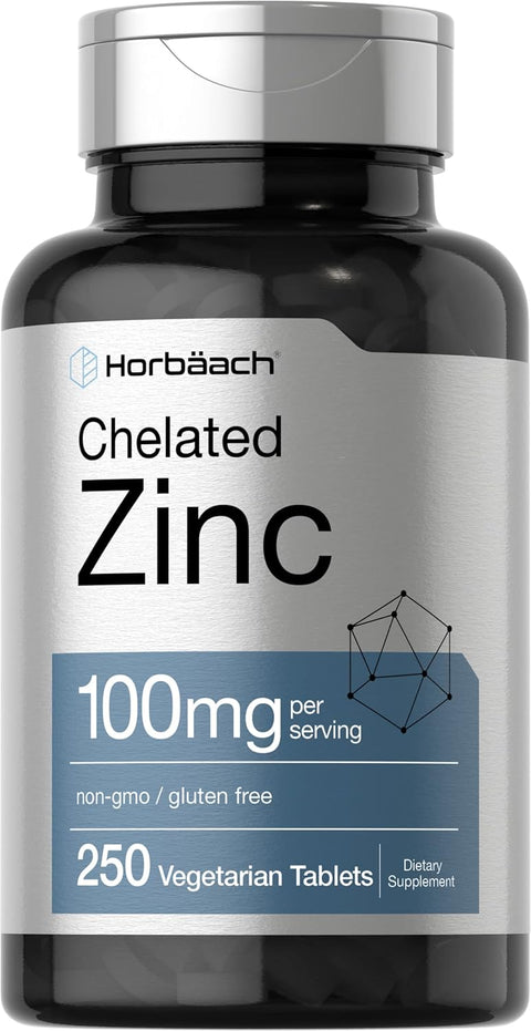 Horbäach Chelated Zinc Çinko 100mg 250 Tablet