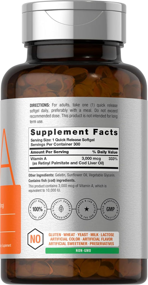 Horbäach Vitamin A 10000 IU 300 Softgels