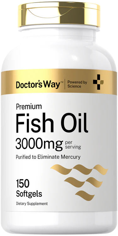 Horbaach Fish Oil Omega 3 Epa Dha 3000mg per serving | 150 Softgels