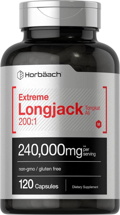 Horbaach Longjack Lj Tongkat Ali Extreme Male Performance 240,000 mg 120 Caps