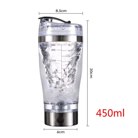Elektrikli Electric Shaker Bottle Protein tozu otomatik Shaker şişe sızdırmaz mikser 450ml
