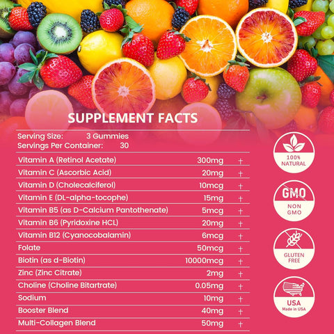 Ingreens 20-in-1 Hair Skin and Nails 90 Gummies