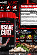 Insane Labz Insane Cutz Intense Cuts Fat Burner Men Women Thermogenic Weight Loss Appetite Yohimbine 45 Caps