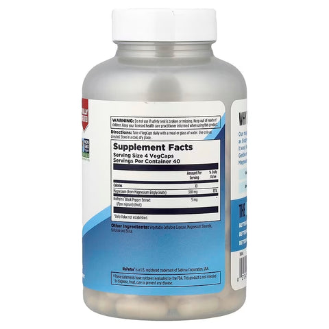 KAL High Absorption Magnesium Glycinate 350 160 VegCaps