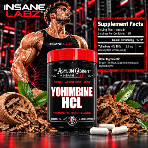 Insane Labz Asylum Cabinet Yohimbine HCL % 98 - 120 Caps
