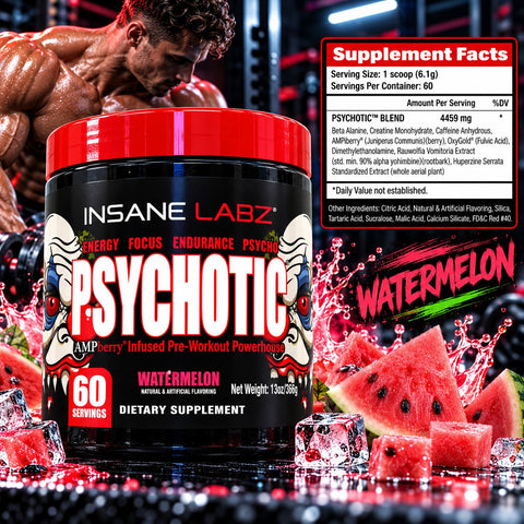 Insane Labz Psychotic Preworkout Watermelon – 60 Servis