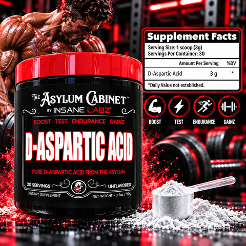 Insane Labz Asylum Cabinet D-Aspartic Acid Test Boost 30 Servis - Daa Takviyesi