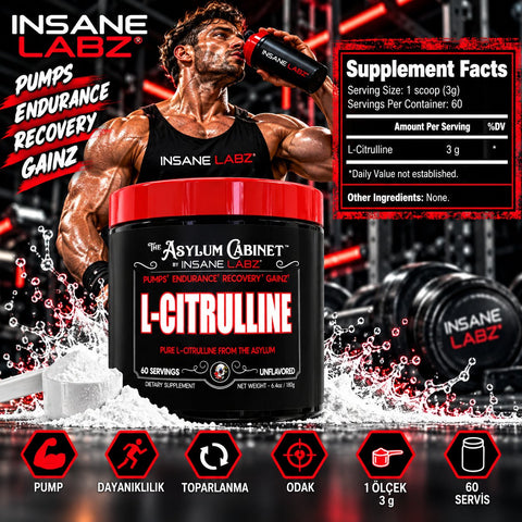 Insane Labz L-Citrulline Pump & Recovery 60 Servings