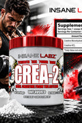 Insane Labz Crea-2 Creatine Monohydrate & Creatine HCl Powder 60 Servings - Kreatin Monohidrat & HCL