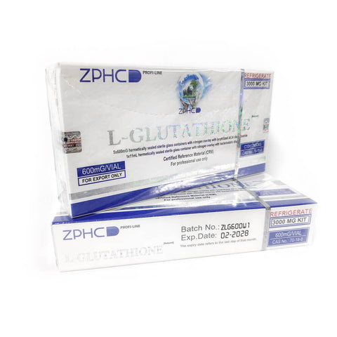 Zphc L-Glutathione 3000 mg Kit 5×600 mg Vials + Diluent