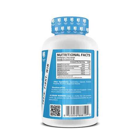 Muscle Rulz Liver Detox Milk Thistle Betaine Turmeric Selenium 60 Tablet
