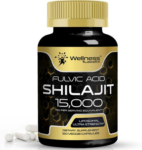 Wellnees Labs Himalayan Shilajit Capsules for Men - 1500mg