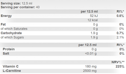 Scitec L CARNITINE(Karnitin) + Vitamin C 100.000mg 500ml - 40 SERVİS
