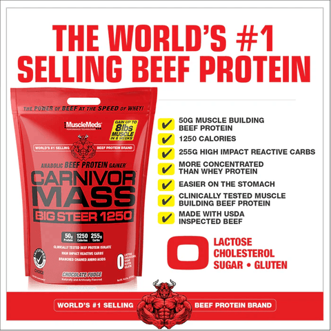 Musclemeds Beef Protein Carnivor Mass Anabolic Big Steer Gainer 6800g