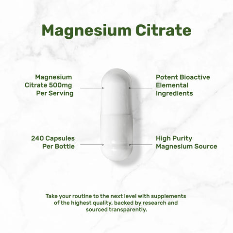 Deal Supplement Magnesium (Magnezyum) Citrate 500mg, 240 Capsules