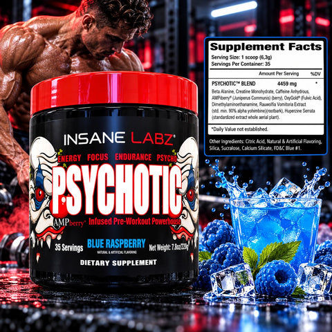 Insane Labz Psychotic Preworkout Blue Raspberry – 35 Servis