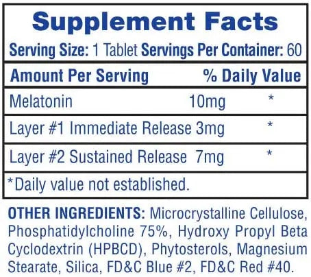 Hi-Tech Melatonin Night Time Sleep 10 mg 60ct