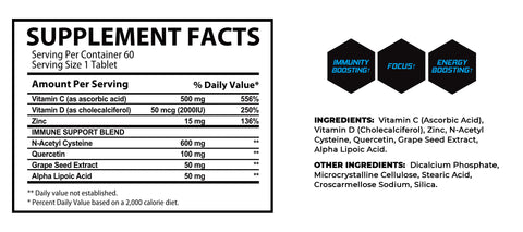 Muscle Rulz Immunity Mix  60 Tablets Immunity Boosting