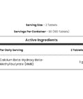 MyVitamins Performance Hmb Amino Acid 1000 Mg 180 Tablet - Supplementhane