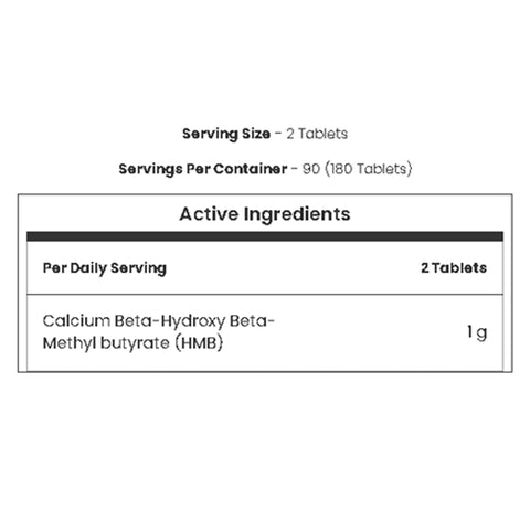 MyVitamins Performance Hmb Amino Acid 1000 Mg 180 Tablet - Supplementhane