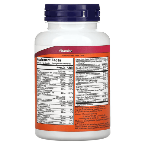 NOW Foods ADAM Superior Men's Multi Vitamin + Test 90 Veg Caps