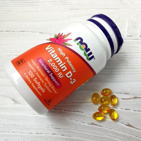 NOW Foods Vitamin D3 High Potency 2000 IU 120 Softgels
