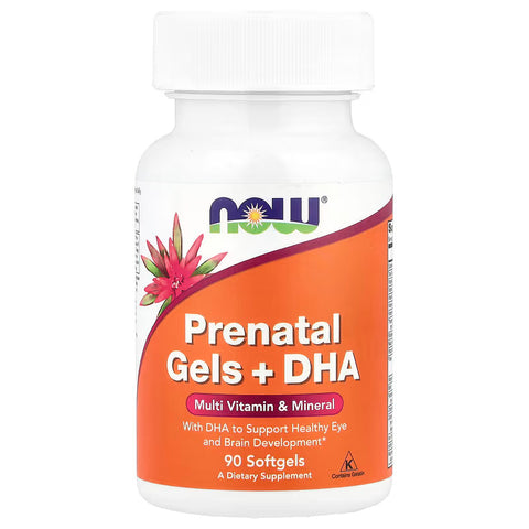 NOW Foods Prenatal Gels + DHA Molybdenum Fish oil 90 Softgels