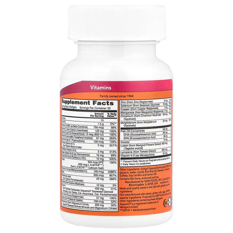 NOW Foods Prenatal Gels + DHA Molybdenum Fish oil 90 Softgels