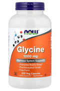 NOW Foods Glycine Nervous Dna System Support 1,000 mg 250 Veg Capsules