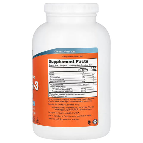 Now Foods Omega 3 500 Softgels