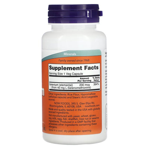 NOW Foods, Selenium,(Selenyum) 200 mcg, 90 Veg Caps