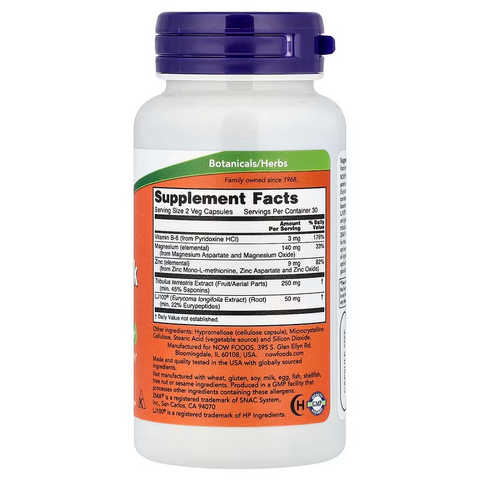NOW Foods TestoJack LJ100 Longjack Tongkat ali , Zinc , Magnesium , Tribulus 100 60 Veg Caps