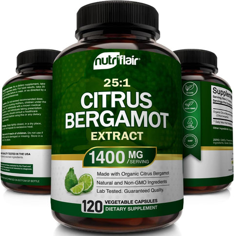 NutriFlair Organic Citrus Bergamot 1400mg 120 Caps