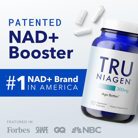 TRU NIAGEN Patented NAD+ Anti Aging and Cell Regeneration 300 mg Energy Brain Muscle Nicotinamide Riboside