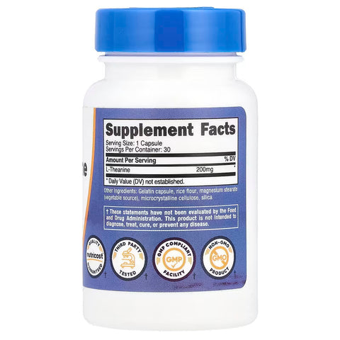 Nutricost L-Theanine Brain & Cognitive Double Strength 200mg 30 Caps