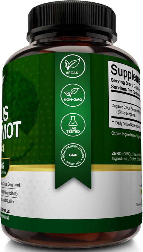 NutriFlair Organic Citrus Bergamot 1400mg 120 Caps