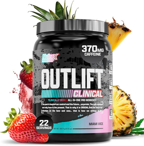 Nutrex Research Outlift Clinical Pump PreWorkout With Creatine EAA Amino Acid Complex 630 Gr