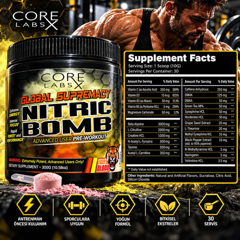 Core Labs Nitric Bomb Preworkout 300 gr