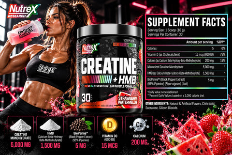 Nutrex Research Micronize Creatine+Hmb Monohidrat 30 Servis - Strawberry Watermelon