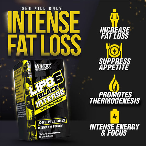 Nutrex Lıpo-6 Black fat burner  Intense Ultra Concentrate Yohimbine 60 Caps